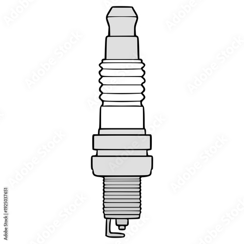 spark plug illustration hand drawn isolated vector