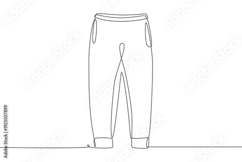 Urban joggers concept one-line drawing