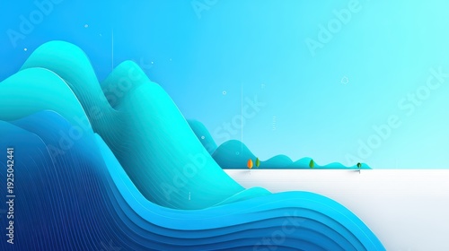 Abstract Waves - Calm Ocean Landscape