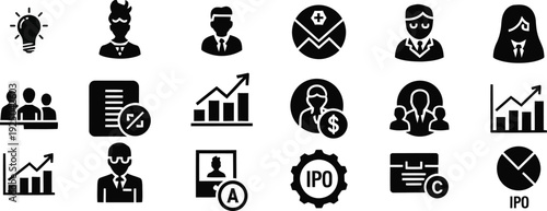 Business and finance icons set
