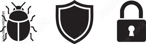 Professional Privacy Bug Report Shield Lock Security Element