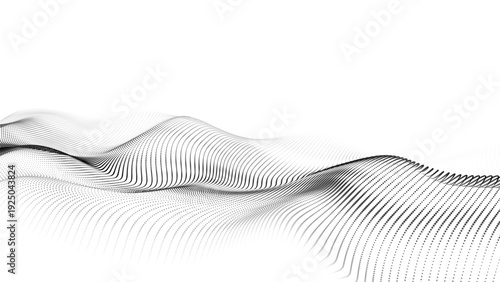 Vector 3D wave in cyberspace. Information technologies