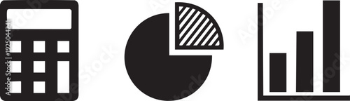 Business Accounting Calculator Chart Bar Graph Vector Element