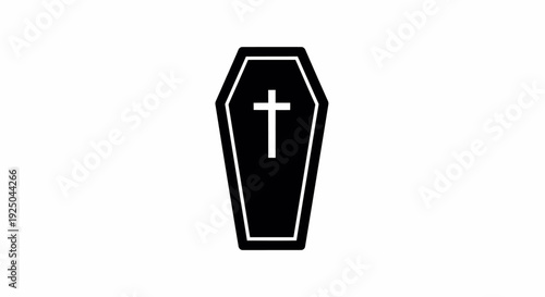 Coffin with Christian Cross.