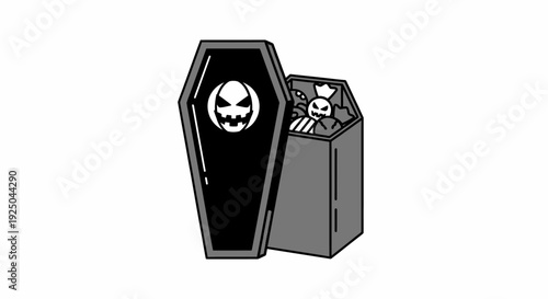 Coffins with Skull Design.