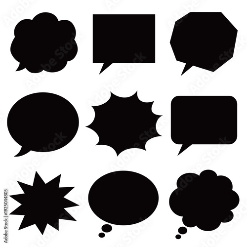 漫画風の吹き出し・コメント枠セット