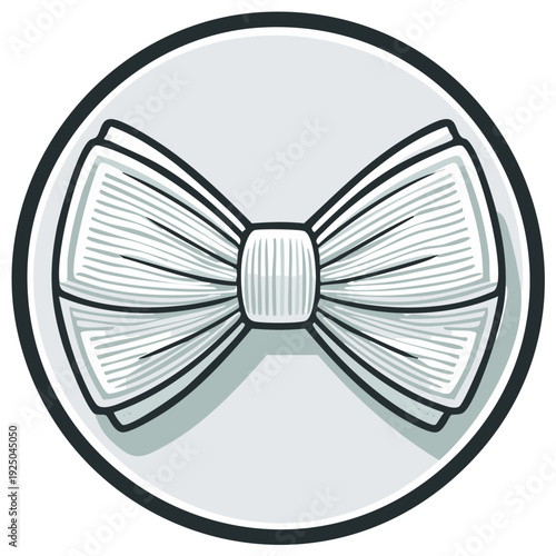 Classic White Bow Tie Icon Elegant Formal Accessory