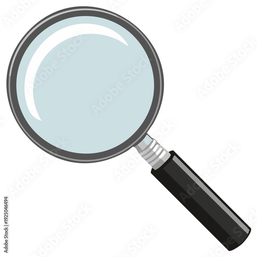 Magnifying glass vector icon for search zoom and investigation concept
