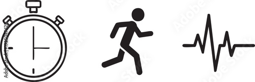 Medical Heartbeat Steps Fitness Cardio Health Graphic Design