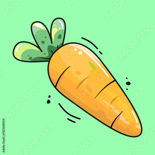 vector illustration of an carrot