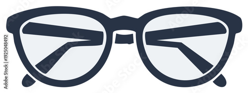 Illustration of Stylish Eye Glasses Simple Design Vision Correction