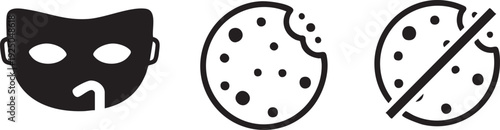 Anonymous Incognito Browser Cookie Privacy Protection Graphic Set
