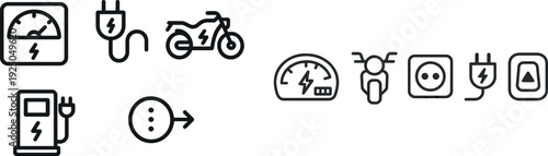Various electric vehicle charging icons are displayed, highlighting the importance of sustainable transportation solutions.
