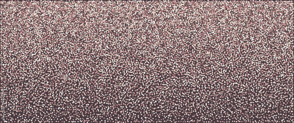 Fototapeta premium Rose gold glitter seamless background with champagne pink gradient, sparkling dust texture in trendy feminine luxury style for wedding branding and festive design.