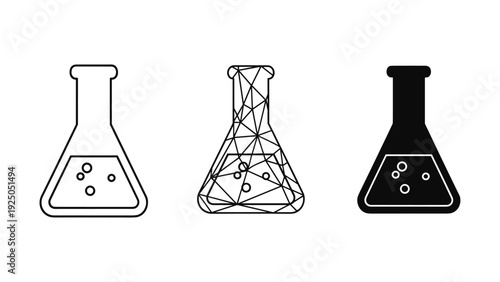 Laboratory Flask Icons