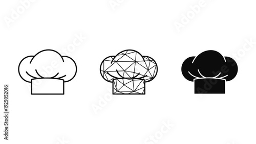 Chef Hat Icons Set