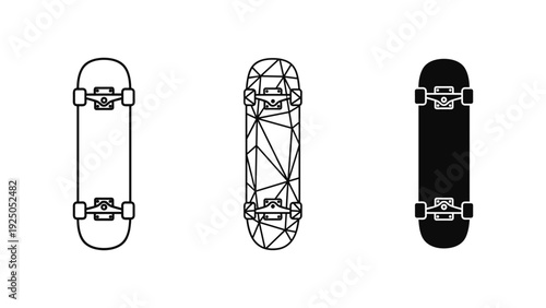 Skateboard Icons Set