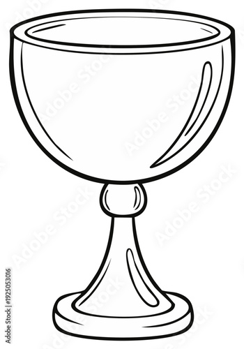 Elegant goblet illustration, perfect for religious symbolism or design projects