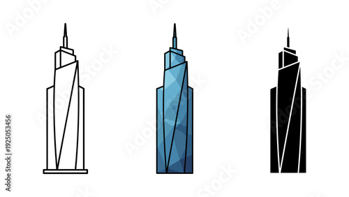 Modern Skyscraper Icon Set