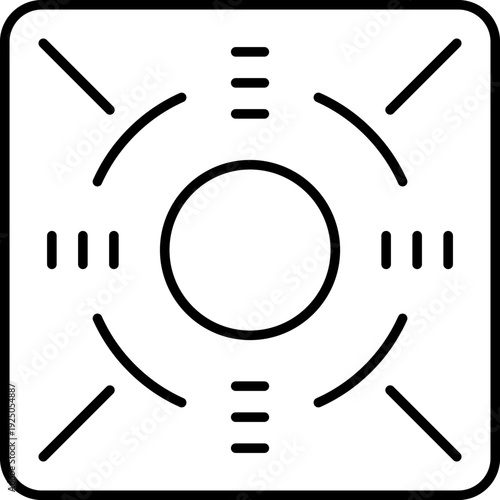 Weapon sight, sniper rifle optical scope. Hunting gun viewfinder with crosshair. Crosshair gun sight icons set. Bullseye, target or aim symbol. Shooting mark. Military target sign. Game UI. Vector.