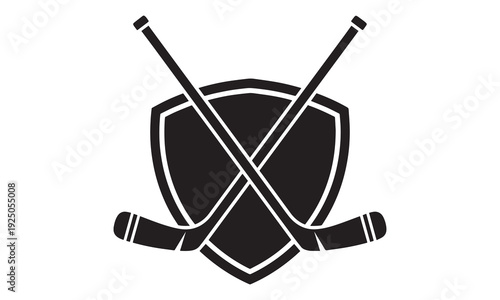 Photography Ice Hockey bat  icon vector illustration art design