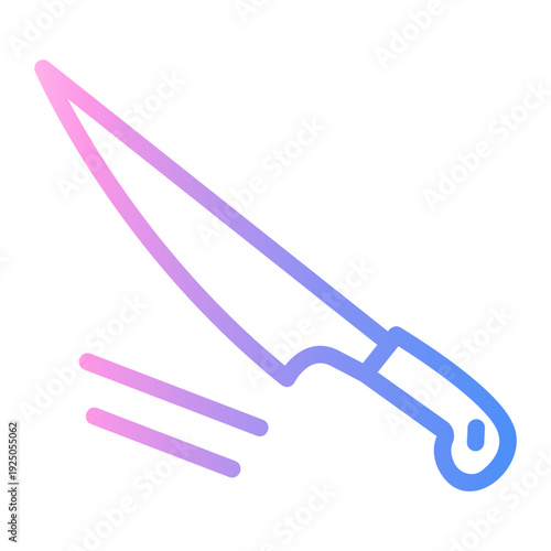 knife Line Gradient Icon