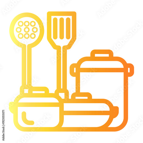kitchen utensil Line Gradient Icon