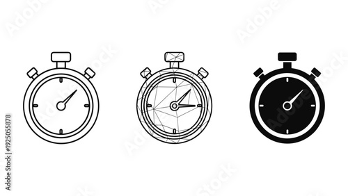Stopwatch Icons Set