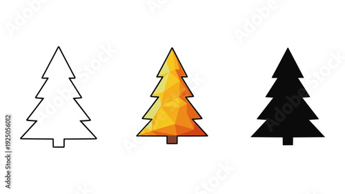 Christmas Tree Icons Set