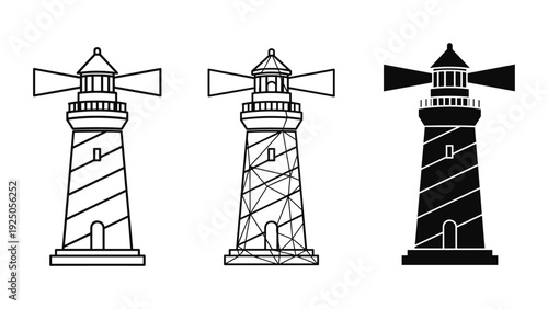 Lighthouse Icons Set
