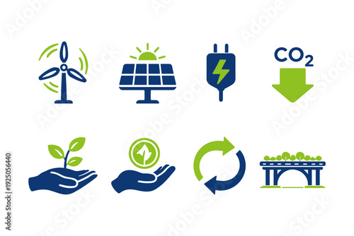 Green Energy Icons Set