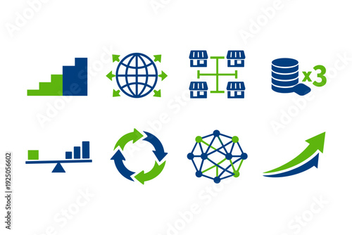 Business Growth Icons Set