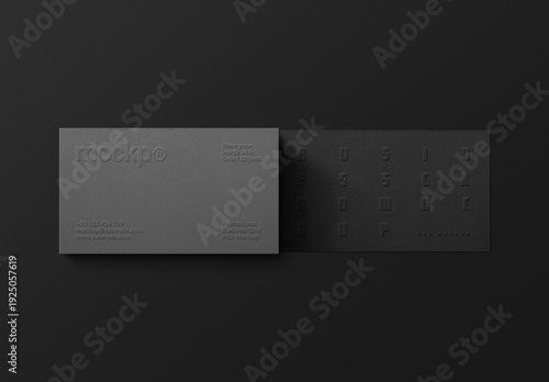 Business Card Mockup - Embossed Effect Scene