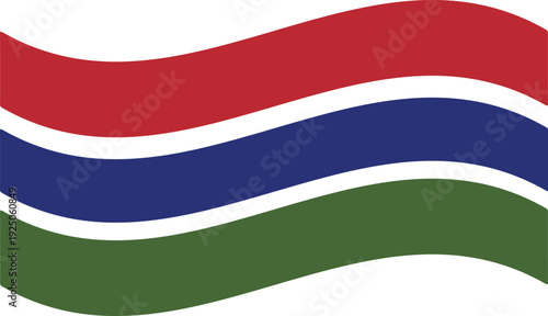 Waving flag of the gambia a country in west africa