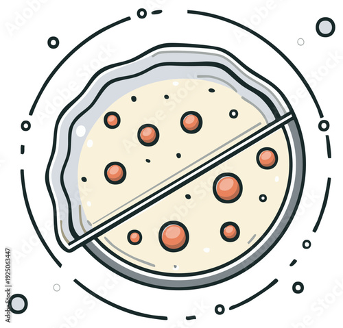 Petri Dish with Cells and Crossed-Out Symbol in Scientific Laboratory