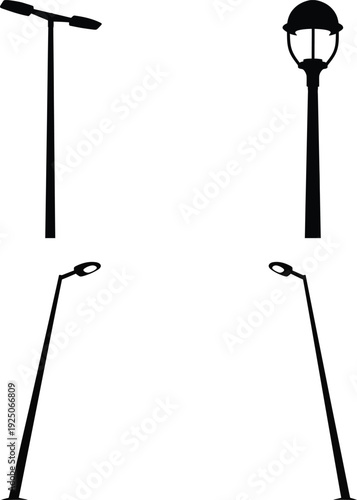 Black and white illustration of three different golf club heads