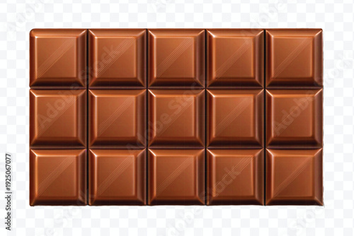 realistic 3d smooth chocolate bar in different style isolated on transparent background
