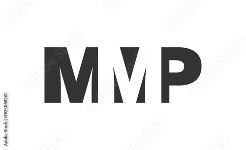 MMP logo design. Initial letter M M P bold font style for tech startups, consulting, corporate branding. Creative company name, headlines typography identity, trendy logotype.