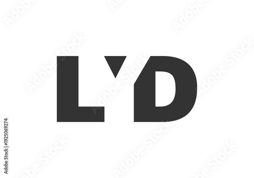 LYD logo design. Initial letter L Y D bold font style for tech startups, consulting, corporate branding. Creative company name, headlines typography identity, trendy logotype.