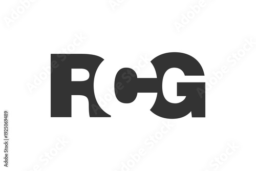 RCG logo design. Initial letter R C G bold font style for tech startups, consulting, corporate branding. Creative company name, headlines typography identity, trendy logotype.