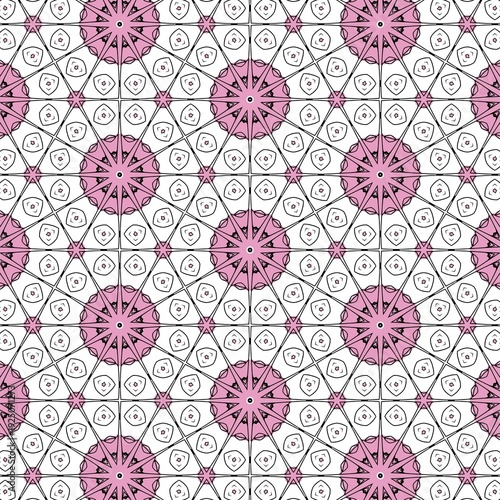 Abstract geometric set of seamless pattern	