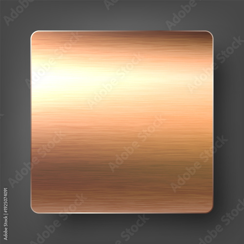 Realistic metal banner. Brushed steel or aluminium plate. Polished metal surface. Old grunge texture with scratches. Vector illustration