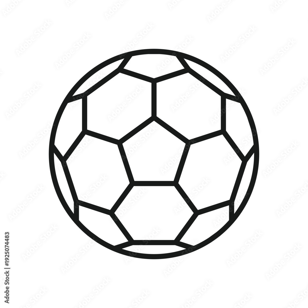 Naklejka premium Classic Soccer Ball Vector – Black and White Sports Design