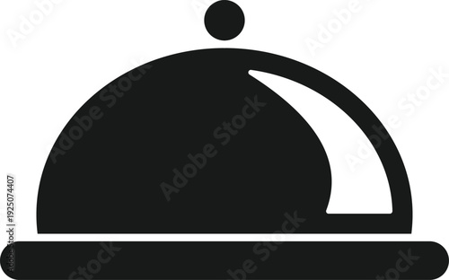 Cloche Food Dish Vector Icon – Restaurant and Hospitality Design
