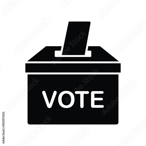 Ballot Box Vote Icon Vector Illustration