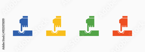 Elasticity Icon Set Color Multiple Style Collection Vector Illustration