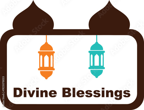 Peaceful fasting graphic design illustration for a spiritual Ramadan celebration Vector Illustration