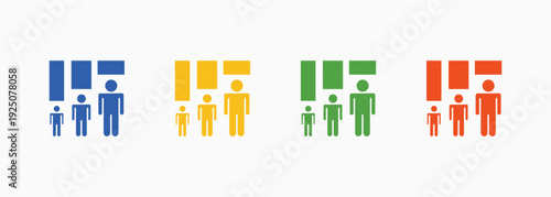 Equity Icon Set Color Multiple Style Collection Vector Illustration