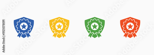 Quality Icon Set Color Multiple Style Collection Vector Illustration