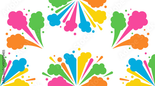 Vibrant Holi Festival Color Splash with Powdered Pigments